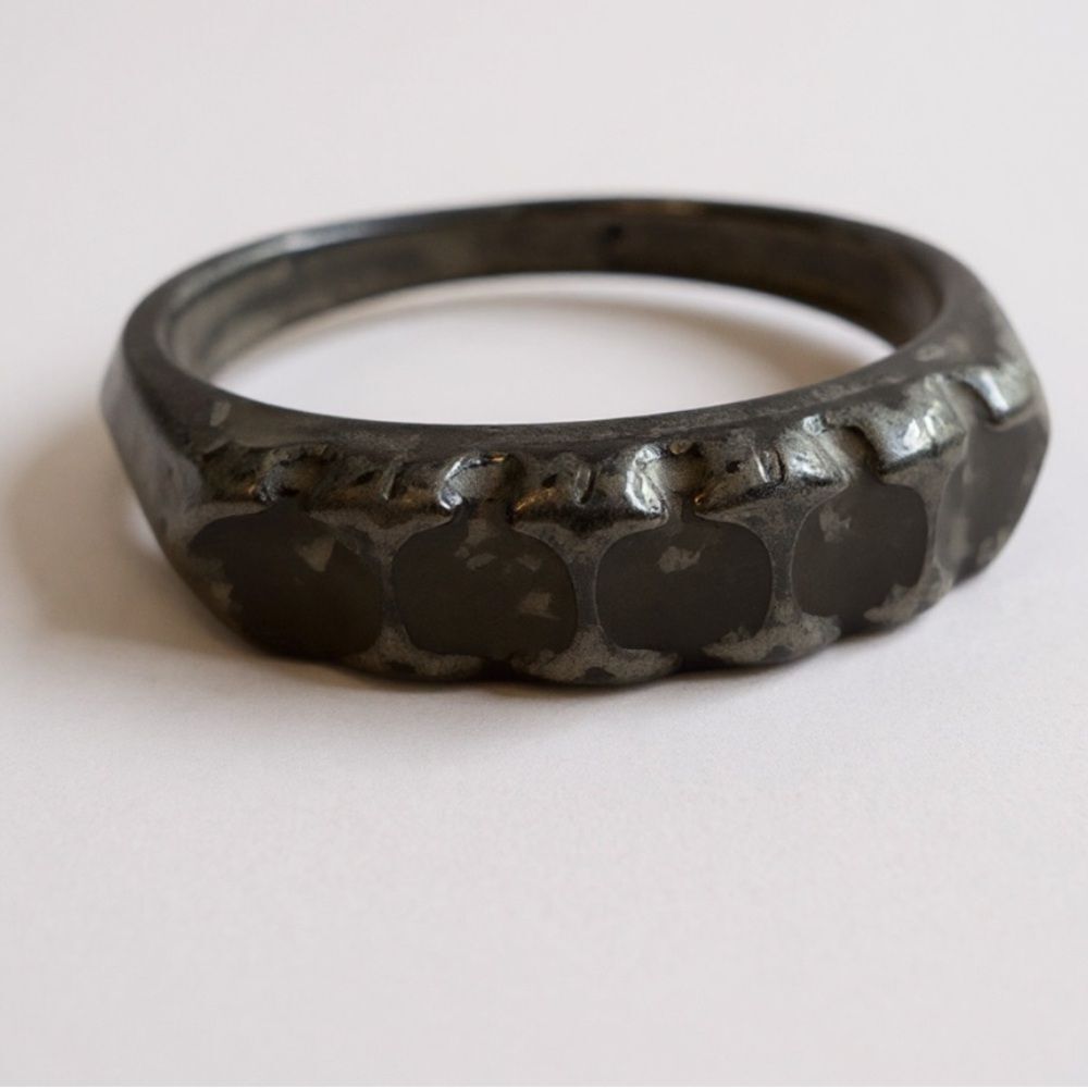 Vintage Sterling Silver Eternity Band Ring w/ Clear Stones – Size 9